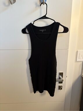 YoungLA Black Ribbed Scoop Neck Tank